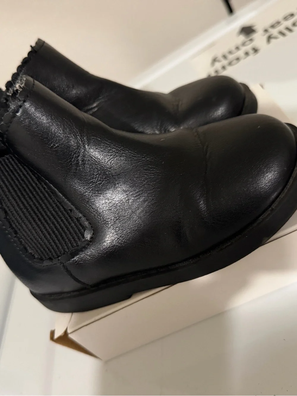 Old Navy Kids Black Chelsea Boots with Side Zipper